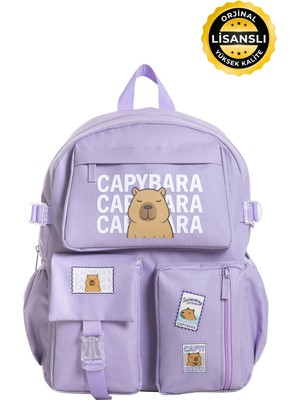 Capybara Orijinal Lisanslı Okul Çantası – Sevimli Tasarım, Su Geçirmez, Cepli Erkek/kız Çocuk Çanta