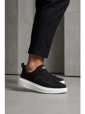 Ayakkabı Fuarı Elit Asdkvendy Erkek Klasik Sneaker Siyah - Beyaz