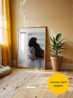 Fuart.Co Annelere Özel Poster, Tek Fotoğraflı Poster,  Kişiye Özel Anneler Günü Posteri, Çerçevesiz