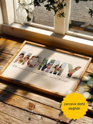 Fuart.Co Mommy Kişiye Özel Anneler Günü Posteri, 5 Fotoğraflı Poster, Çerçevesiz Poster