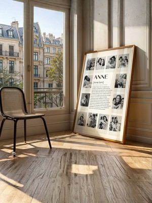 Fuart.Co Annelere Özel Poster, 12 Fotoğraflı Poster, Kişiye Özel Anneler Günü Posteri, Çerçevesiz