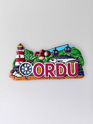 Mundy Ordu Temalı Polyester Kabartmalı Magnet 8 x 4 cm – Dekoratif Hediyelik Buzdolabı Süsü  (KOD:1120)