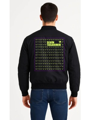 Ön Arka Bomber Ceket - Siyah