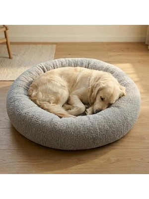 Erdo Ticaret Ultra Yumuşak Kumaşlı Donut Şeklinde Kedi ve Köpek Yatağı