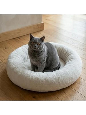 Erdo Ticaret Donut Şeklinde Kedi ve Köpek Yatağı, Yıkanabilir