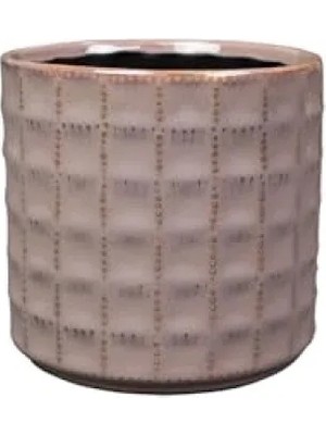 Erdo Ticaret Pembe Renkli Seramik Saksı 14X13 cm