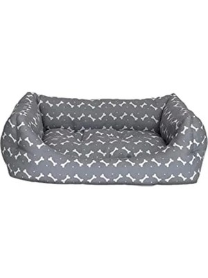 Erdo Ticaret 50X60 cm Gri-Beyaz Kedi ve Köpek Yatağı, S Boy