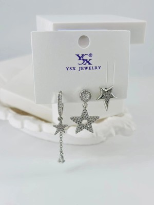 Ulugo Zirkon Taşlı Üçlü Kombin Küpe - KP00064