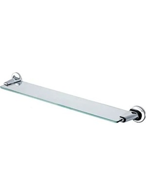 Erdo Ticaret Krom Kaplamalı Sekürit Cam Etajer - 58 cm Genişlik