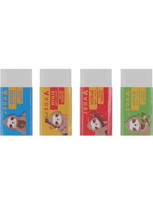 Erdo Ticaret Asorti Sloth Temalı Pvc-Free Silgi Seti, 30 Adet