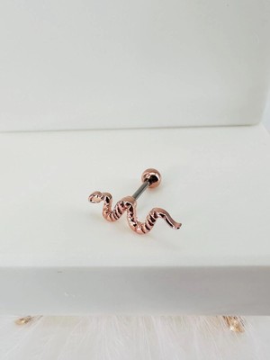 Ulugo Rose Uç Kısmı : Pirinç Kıkırdak Bar Uzunluğu : 6 mm / Bar Kalınlığı 0.8 mm / Top Boyu 3 mm - PT0001-2