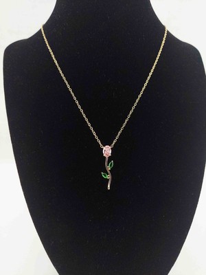 Charméa 14K Altın Kaplama Gül Kolye