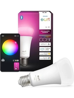 Erdo Ticaret E27 Duy ile Uyumlu Philips Hue LED Lamba, Renkli ve Beyaz Ambiyans