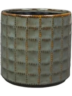 Erdo Ticaret Su Yeşili Seramik Saksı 14X13 cm