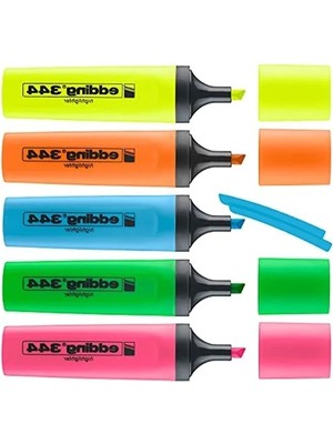 Erdo Ticaret Fosforlu Kalem Seti, 5 Adet, 2-5 mm Kesik Uç, Renkli
