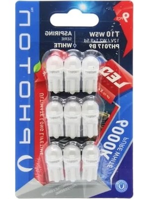 Erdo Ticaret T10 W5W LED Ampul, 9'lu Blister Paket ile Uzun Süreli Kullanım