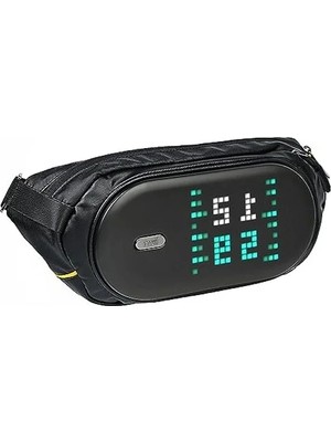 Erdo Ticaret Divoom Pixoo Slingbag-C Siyah Ledli Bel Çantası