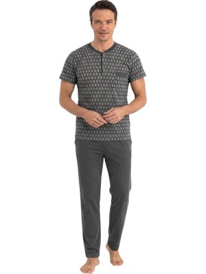 Royam Seamlife Erkek %100 Pamuk Yazlık Kısa Kollu Pijama Takımı 9823