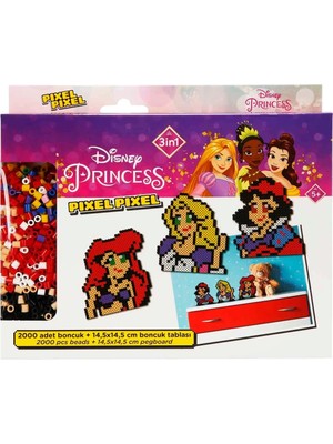 OEM 3in1 Disney Princess Pixel Pixel Boncuk Aktivite ve Oyuncak Seti S00005169