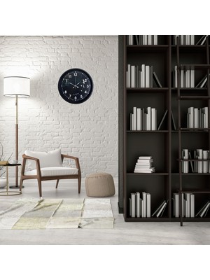 Teknoparkx Atatürk Tasarımlı Siyah 36 cm Premium Duvar Saati