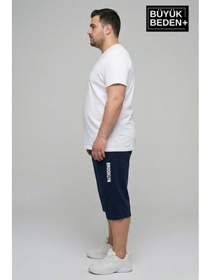 Superlife Büyük Beden Erkek Kapri Şort Brooklyn Baskılı Rahat Kalıp 3xl-6xl SPR26BSR591-02