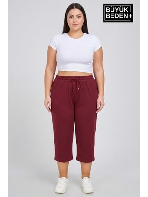Superlife Kadın Büyük Beden Şort 3xl-6xl  Rahat Kesim Diz Altı Günlük ŞORT-SPR26BSRK591