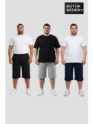Superlife Erkek Büyük Beden Rahat Kalıp Şort Seti 3x-6xl SPR26BSR591+3