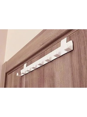 Erdo Ticaret Banyo Kapısı Arkası Askılık, Metal Beyaz Tasarımlı Organizer