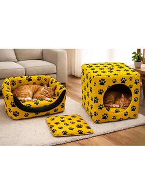 Empressco Renkli Çok Fonksiyonlu Kedi ve Köpek Yatağı 40X40X40CM