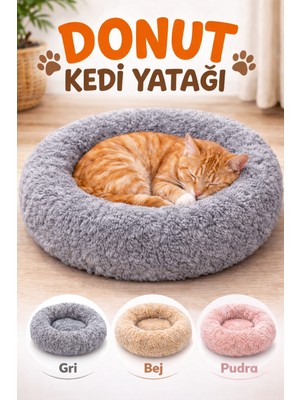 Empressco Yumuşak Peluş Yuvarlak Kedi ve Köpek Yatağı, Renkli ve Rahat