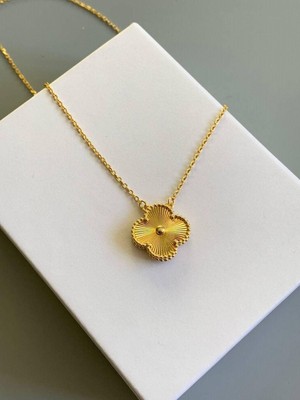 Owentis Çelik Gold Vintage Ikonik Tek Motif Kolye -Kararma Yapmaz-
