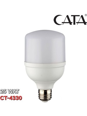 Cata CT-4330 25W Beyaz Torch LED Ampül E-27 Yüksek Işık Verimliliği ile Estetik Aydınlatma