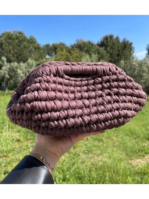 Eranura Mysey Kadın Kahverengi Clutch Portföy Çanta