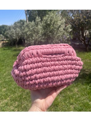 Eranura Mysey Kadın Pembe Işıltılı Clutch Portföy Çanta