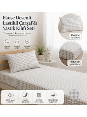 Ozz Baby Park Beşik %100 Pamuk Cotton Lastıklı  Bebek Çarşafı (70X120X16CM)