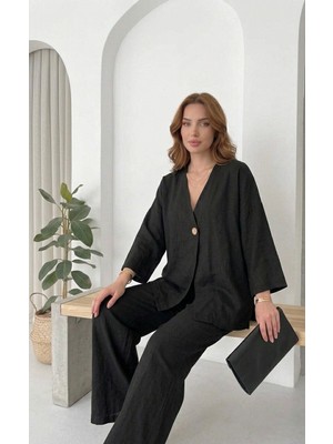 Maimoda Kadın Modal Kumaş Kimono Pantolon Takım