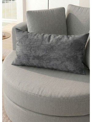 SHOPSHOP SS Tekli (30X50) Panama Keteni Mermer Desen Duck Bezi Sıvı Itici Özellik Dekoratif 1 Adet Yastık Kırlent Kılıfı