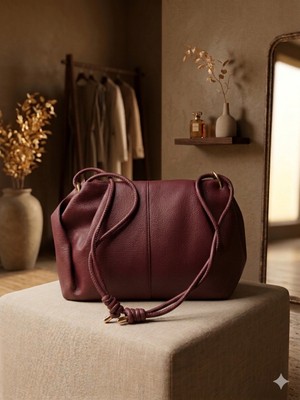 Aldorya Lüks Knotted Soft Omuz çantası - Günlük ve Özel Günler Için