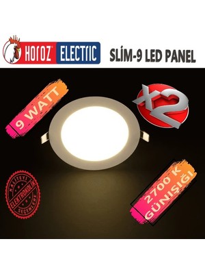 Orjinal Horoz 2 Adet 9W Günışığı LED Spot