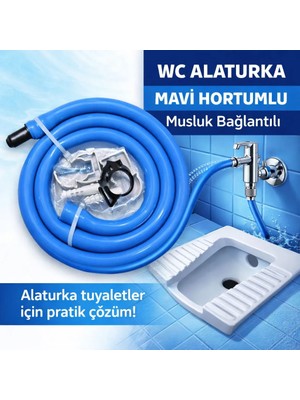Plasyay Duvar Sabitlemeli Taharet Hortumu Düz Kelepçeli 100 cm