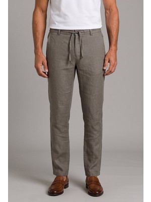 Bisse Haki Keten Bağcıklı Lastikli Spor Pantolon PNS25Y25106_D49