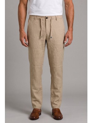 Bisse Camel Keten Jogger Ipli̇ Spor Pantolon PNS26Y26109_D20