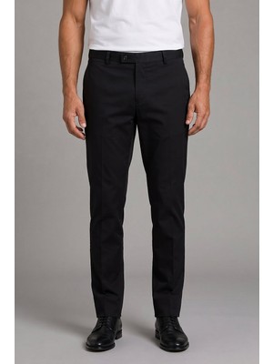 Bisse Siyah Fermuarlı Klasik Spor Pantolon PNS25K25206_D99
