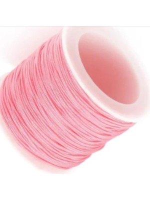 Hsc Bilişim Paraşüt Ipi, Bileklik-Kolye Örgü Ipi 1 mm 50 Metre Pembe