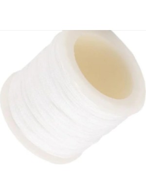 Hsc Bilişim Paraşüt Ipi, Bileklik-Kolye Örgü Ipi 1 mm 50 Metre Beyaz