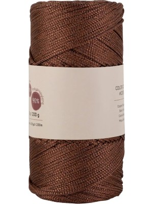 Hsc Bilişim Makrome Ipi 3mm Polyester Kahve Simli