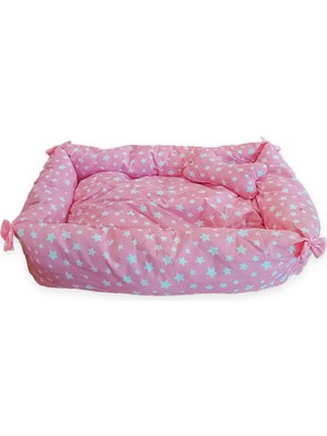 Empressco Yıldız Desenli Pembe Kedi ve Küçük Irk Köpek Yatağı