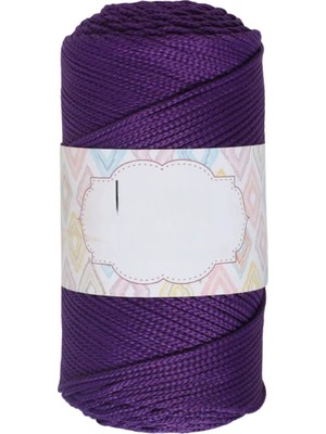 Hsc Bilişim Makrome Ipi 3mm Polyester Koyu Mor