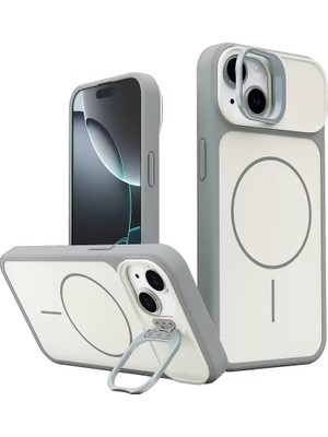 SHC4200 Iphone 15 Pale Magsafe Standlı Kapak - Beyaz