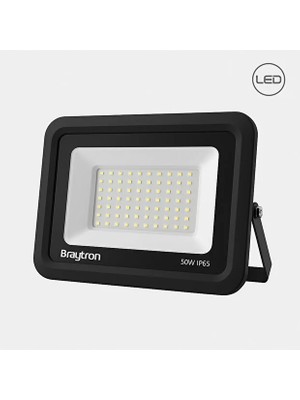 Braytron 50W LED Projektör – 4200 Lümen, IP65 Su Geçirmez, Dış Mekan Aydınlatma
